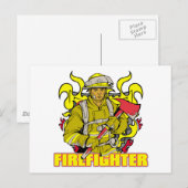 作業用消防士 ポストカード (正面/裏面)