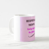 作業療法のスローガンのマグ コーヒーマグカップ (正面左)
