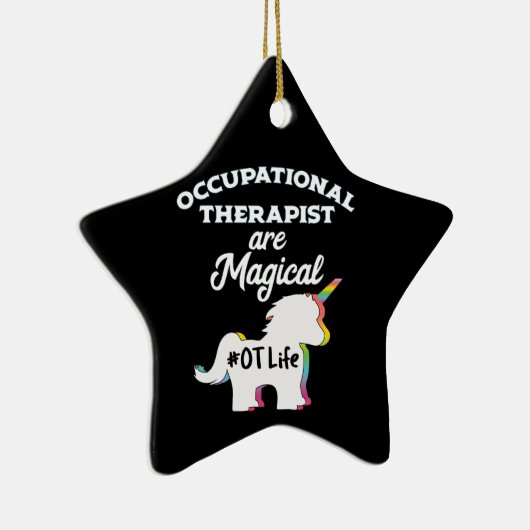 作業療法のユニコーンOTのセラピスト セラミックオーナメント (右)
