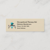 作業療法の補佐官 スキニー名刺 (正面)