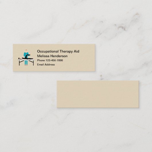 作業療法の補佐官 スキニー名刺 (正面/裏面)