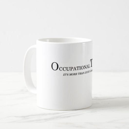 作業療法はちょうど手ではないです コーヒーマグカップ (正面左)