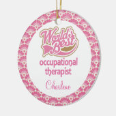 作業療法士のパーソナライズなギフトのオーナメント セラミックオーナメント (左)