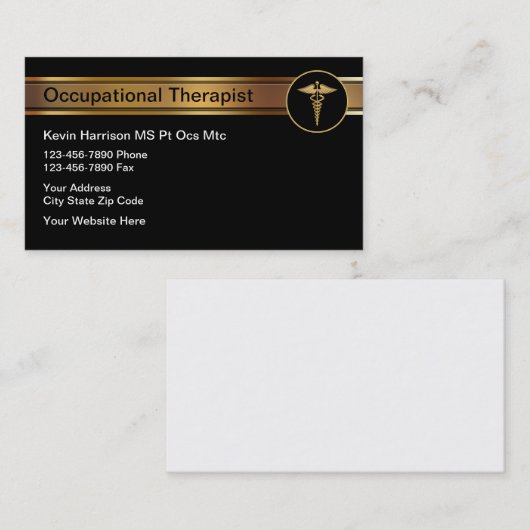 作業療法士の医学の名刺 名刺 (正面/裏面)