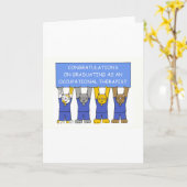 作業療法士の卒業生のお祝い カード (黄色い花)