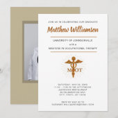 作業療法学修士課程卒業の象徴 案内状 (正面/裏面)