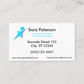 作業療法- OT -黒いスカイブルー コーリングカード (裏面)