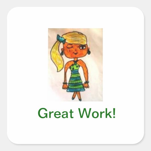 作業素晴らしシール スクエアシール (正面)