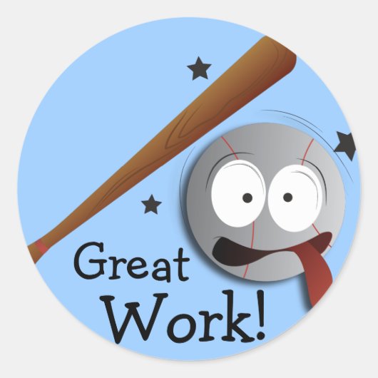 作業素晴らしシール ラウンドシール (正面)