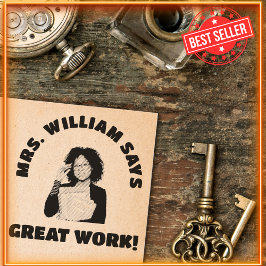 作業素晴らし先生写真と名前承認ゴム セルフインキングスタンプ