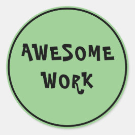 作業素晴らし先生勇気付けられる緑 ラウンドシール