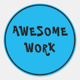 作業素晴らし先生勇気付けられる青 ラウンドシール