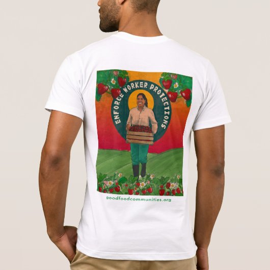 作業者の保護をユニセックス強制T型～SOFT～ Tシャツ (裏面)