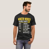 作業者の時間単位従業員監視の監視 Tシャツ (正面フル)