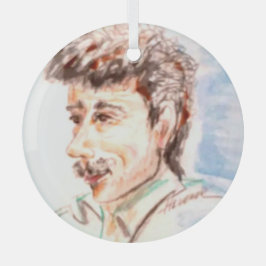 作業者マン ガラスオーナメント