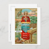 作業者聖ヨセフのカラーパレット(BK 31) ポストカード (正面/裏面)