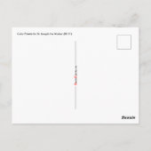 作業者聖ヨセフのカラーパレット(BK 31) ポストカード (裏面)