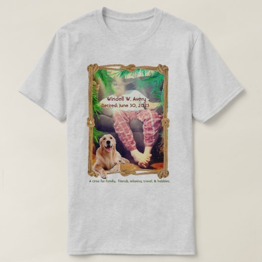 作業通知/退職おもしろい Tシャツ (デザイン正面)