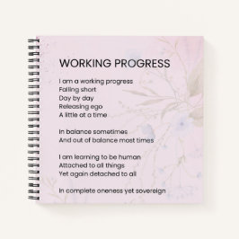 作業進捗勇気付けられるの高揚げ詩 ノートブック