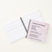 作業進捗勇気付けられるの高揚げ詩 ノートブック (内部)