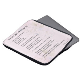 作業進捗勇気付けられるの高揚げ詩 ラップトップスリーブ