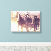 作業馬 キャンバスプリント (インサイチュ (ウッドフロア))