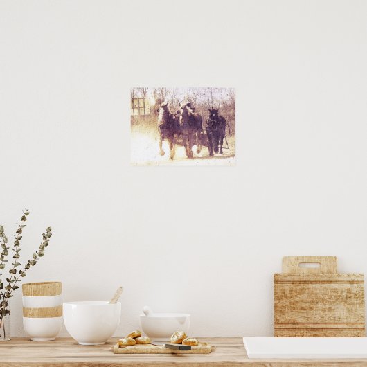 作業馬 ポスター (キッチン)