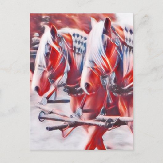 作業馬 ポストカード (正面)