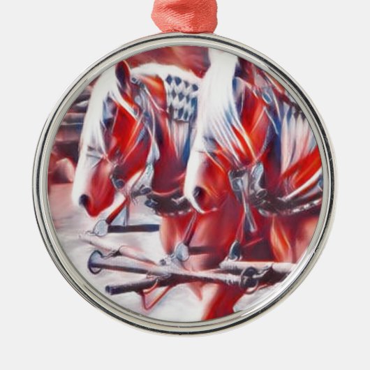 作業馬 メタルオーナメント (正面)