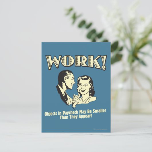 作業：表示されるサイズより小さい ポストカード (スタンド正面)