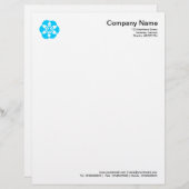 作物サークルシンボル02 - 空の青 レターヘッド (正面/裏面)