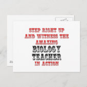 作用中の驚くべき生物先生 ポストカード (正面/裏面)