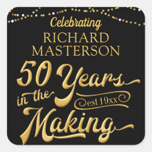 作祝業の50年 50誕生日 スクエアシール