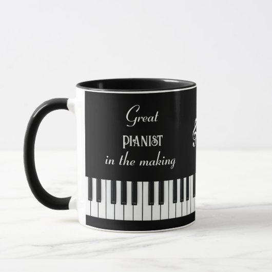 作素晴らしるピアニストパーソナライズされた マグカップ (左)