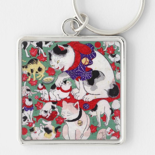 作者不詳ネコ、作家不明 キーホルダー (正面)