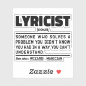 作詞名詞定義ソングライターのユーモアのあるジョーク シール (シート)