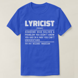作詞名詞定義ソングライターのユーモアのあるジョーク Tシャツ