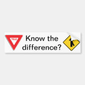 併合か収穫は相違を知っていますか。 バンパーステッカー (正面)