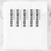 併合はダメだ! 長方形シール (バッグ)