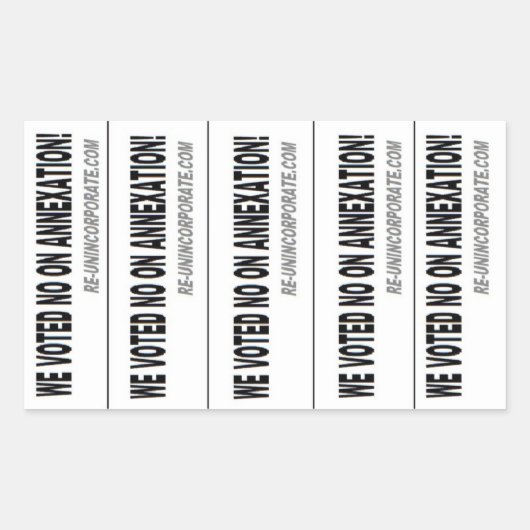 併合はダメだ! 長方形シール (正面)