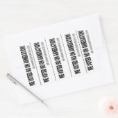 併合はダメだ! 長方形シール (封筒)