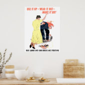 使い切る、衣服する、使う ポスター (キッチン)