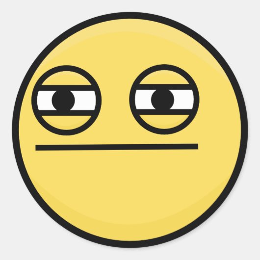 使い古された斜視ステッカー ラウンドシール (正面)