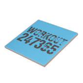 使い古されて傷ついたテキスト ワークアウト 247365 青 タイル (側面)