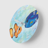 使い慣れた顔 ラウンド壁時計 (傾斜)