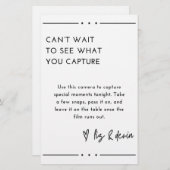 使い捨てカメラテーブル記号 便箋 (正面/裏面)