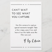 使い捨てカメラテーブル記号 便箋 (正面)