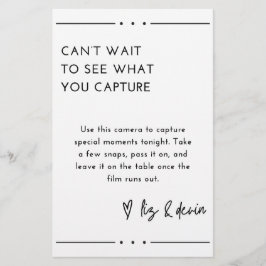 使い捨てカメラテーブル記号 便箋