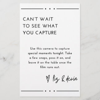 使い捨てカメラテーブル記号 便箋