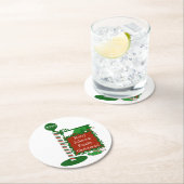 使い捨てクリスマス小妖精や小人コースターファミリー名 ラウンドペーパーコースター (インサイチュ)